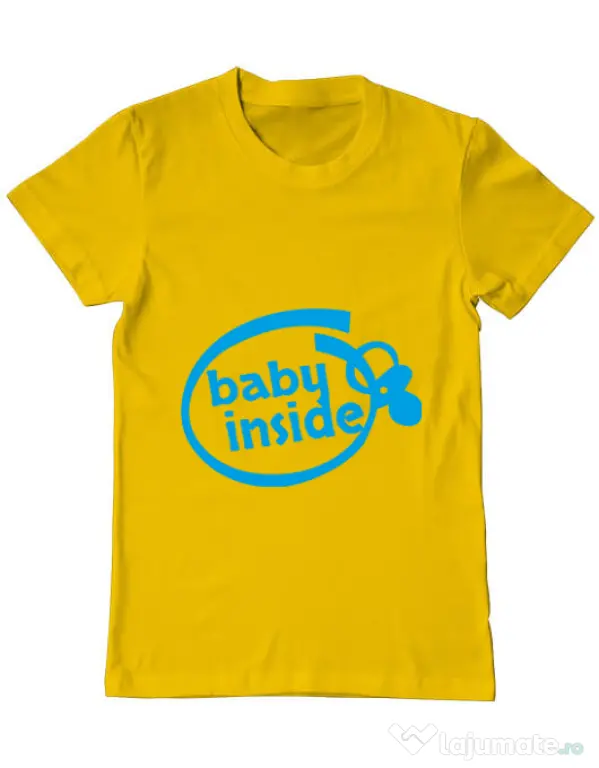 Tricou ADLER barbat Baby inside Galben