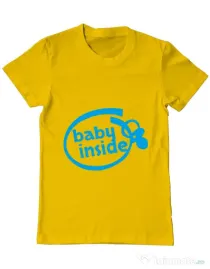 Tricou ADLER barbat Baby inside Galben