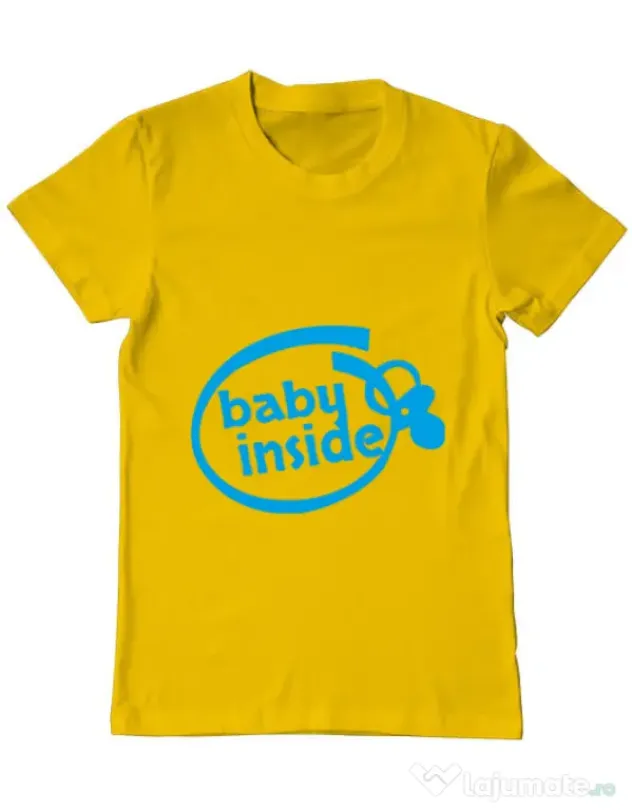 Tricou ADLER barbat Baby inside Galben
