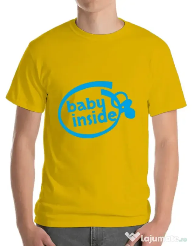 Tricou ADLER barbat Baby inside Galben