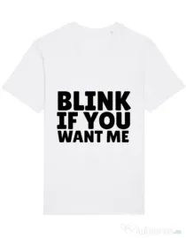 Tricou STANLEY STELLA barbat Blink if you want me Alb