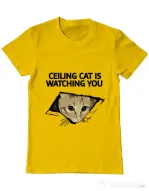 Tricou ADLER barbat Ceiling cat Galben