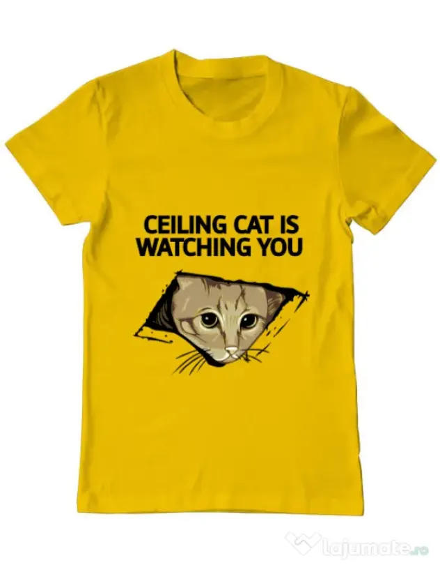Tricou ADLER barbat Ceiling cat Galben