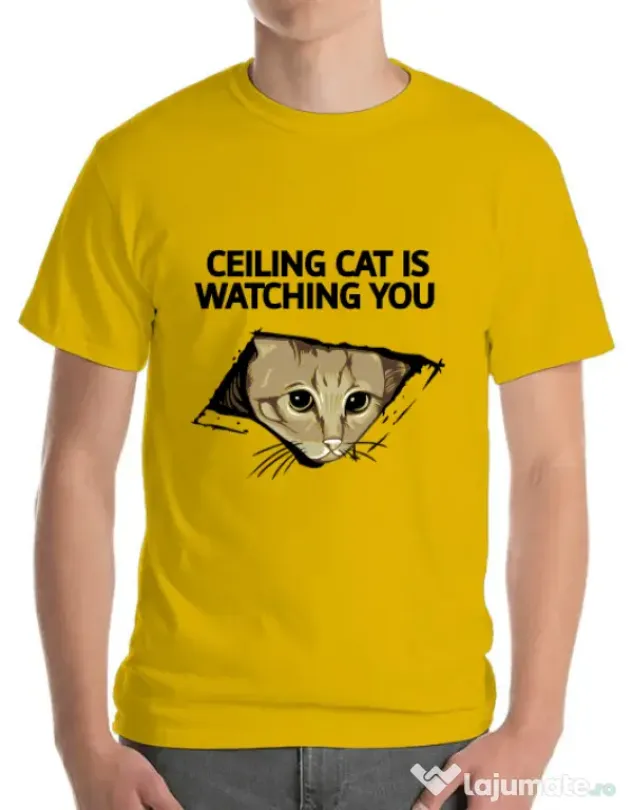 Tricou ADLER barbat Ceiling cat Galben