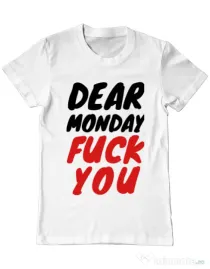 Tricou ADLER barbat Dear monday Alb