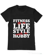 Tricou ADLER barbat Fitness is not a hobby Negru