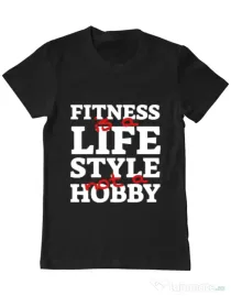 Tricou ADLER barbat Fitness is not a hobby Negru