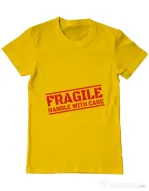 Tricou ADLER barbat Fragile Galben
