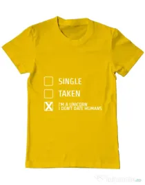 Tricou ADLER barbat I'm a unicorn Galben