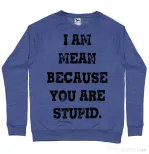 Bluza ADLER barbat I am mean Albastru melanj