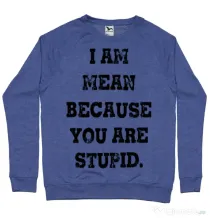 Bluza ADLER barbat I am mean Albastru melanj