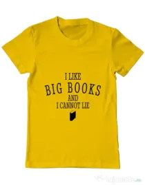 Tricou ADLER barbat I like big books Galben