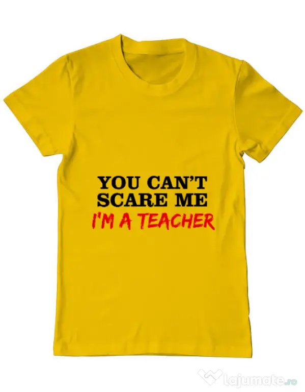 Tricou ADLER barbat I'm a teacher Galben