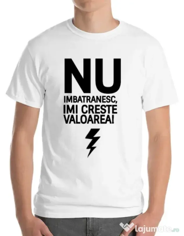Tricou ADLER barbat Nu imbatranesc Alb