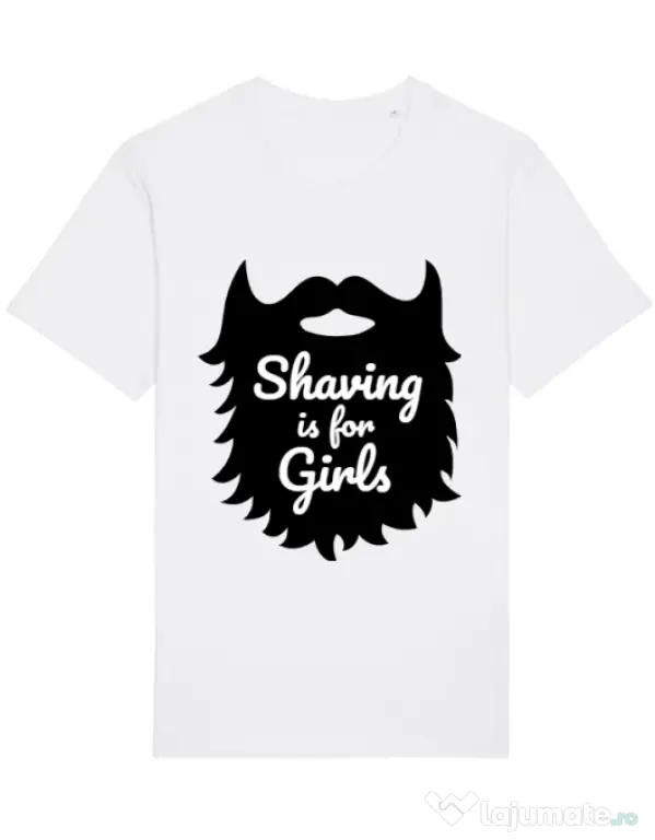Tricou STANLEY STELLA barbat Shaving is for girls Alb
