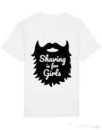 Tricou STANLEY STELLA barbat Shaving is for girls Alb