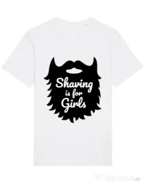 Tricou STANLEY STELLA barbat Shaving is for girls Alb
