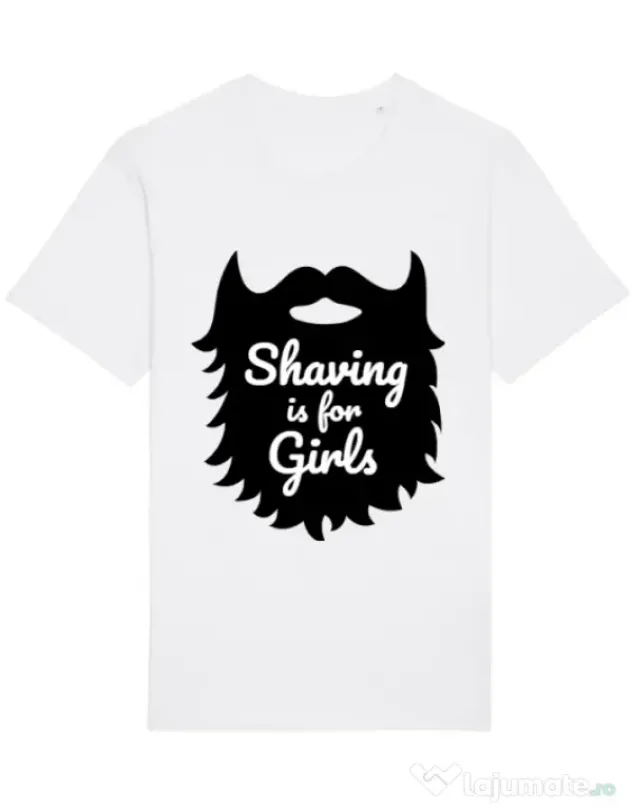 Tricou STANLEY STELLA barbat Shaving is for girls Alb