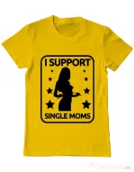 Tricou ADLER barbat I support single moms Galben