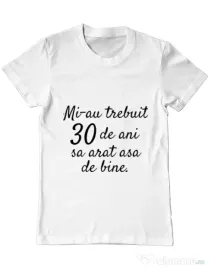 Tricou ADLER barbat 30 de ani Alb