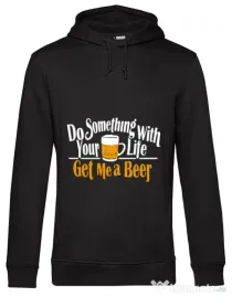 Hoodie barbat cu gluga Get me a beer Negru