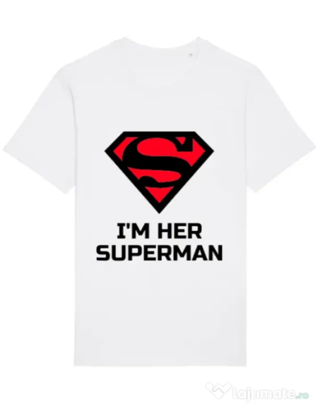 Tricou STANLEY STELLA barbat I'm her Superman Alb