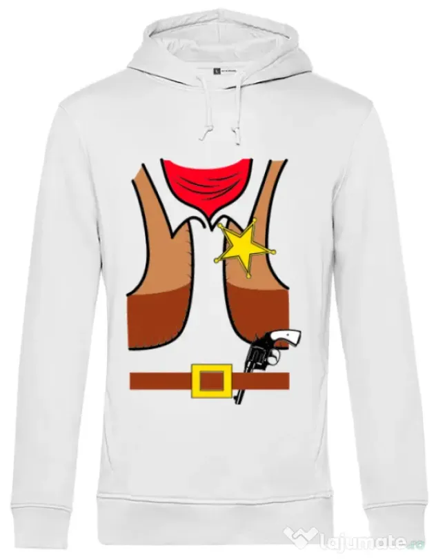 Hoodie barbat cu gluga Cowboy Suit 1 Alb