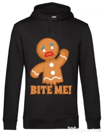 Hoodie barbat cu gluga Bite me Negru
