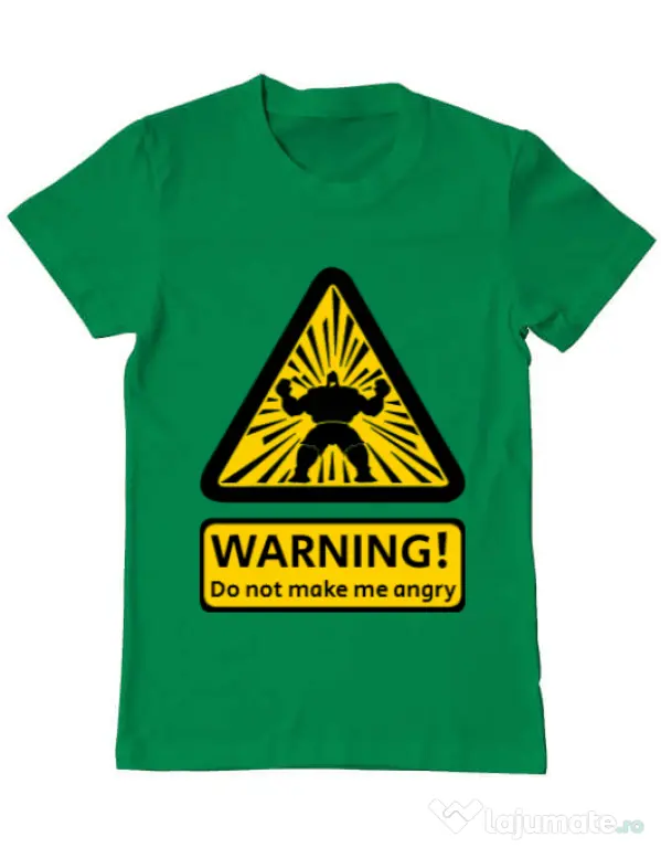 Tricou ADLER barbat Do not make me angry Verde mediu