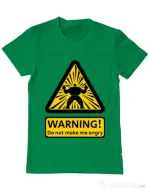 Tricou ADLER barbat Do not make me angry Verde mediu