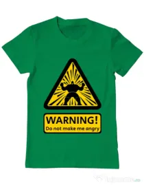 Tricou ADLER barbat Do not make me angry Verde mediu