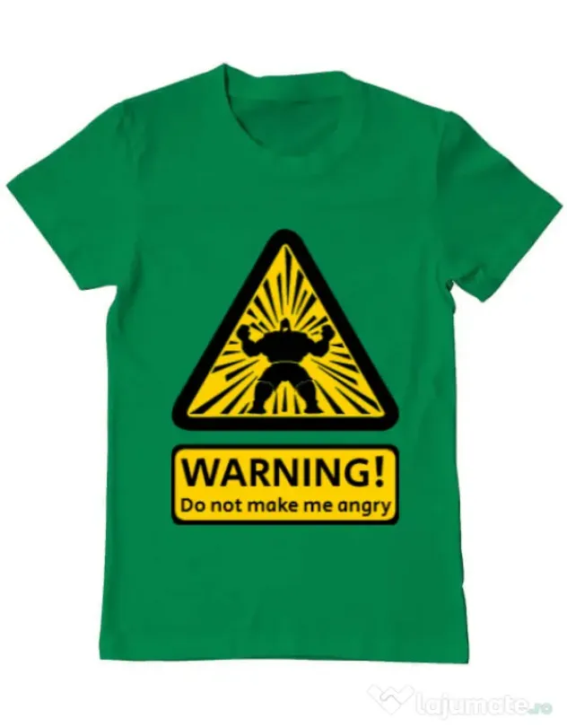 Tricou ADLER barbat Do not make me angry Verde mediu