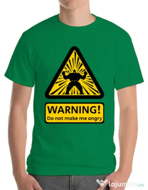 Tricou ADLER barbat Do not make me angry Verde mediu
