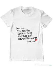 Tricou ADLER barbat Dear me Alb