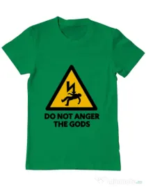 Tricou ADLER barbat Do not anger the gods Verde mediu