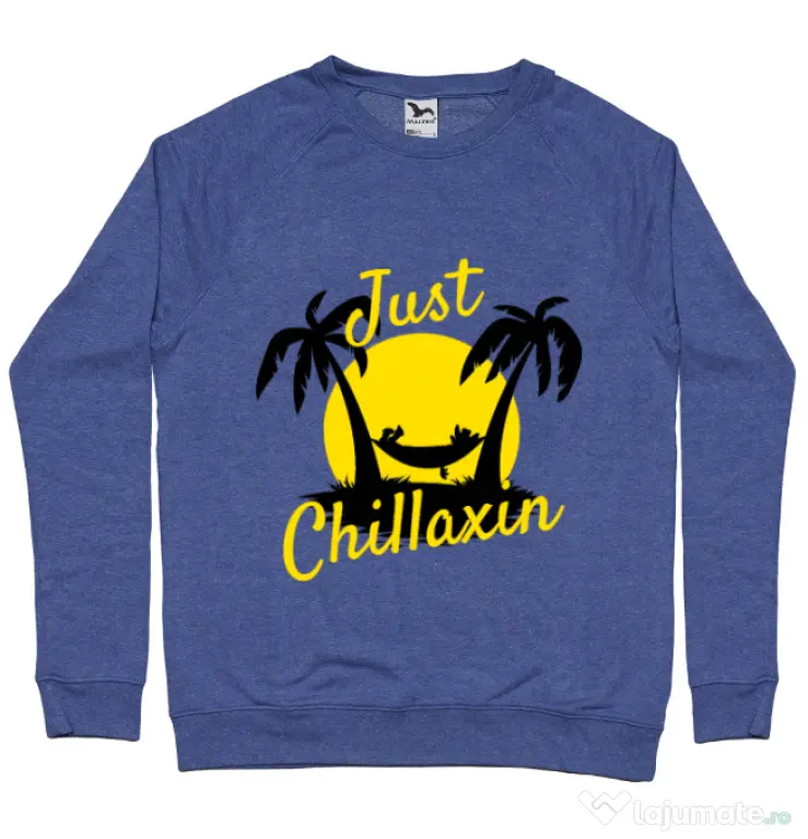 Bluza ADLER barbat Just chillaxin Albastru melanj