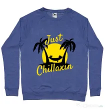 Bluza ADLER barbat Just chillaxin Albastru melanj