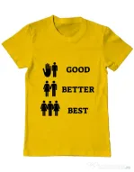 Tricou ADLER barbat Good better best Galben