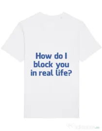 Tricou STANLEY STELLA barbat How do I block you Alb
