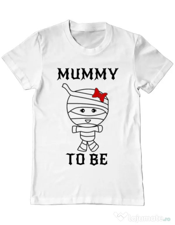 Tricou ADLER barbat Mummy to be girl Alb