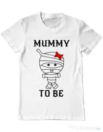 Tricou ADLER barbat Mummy to be girl Alb