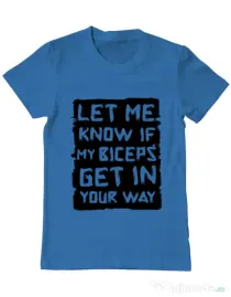 Tricou ADLER barbat My biceps Albastru azuriu
