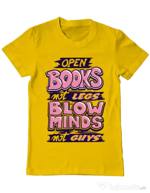 Tricou ADLER barbat Open books Galben