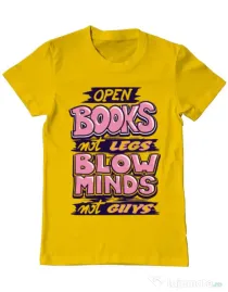 Tricou ADLER barbat Open books Galben