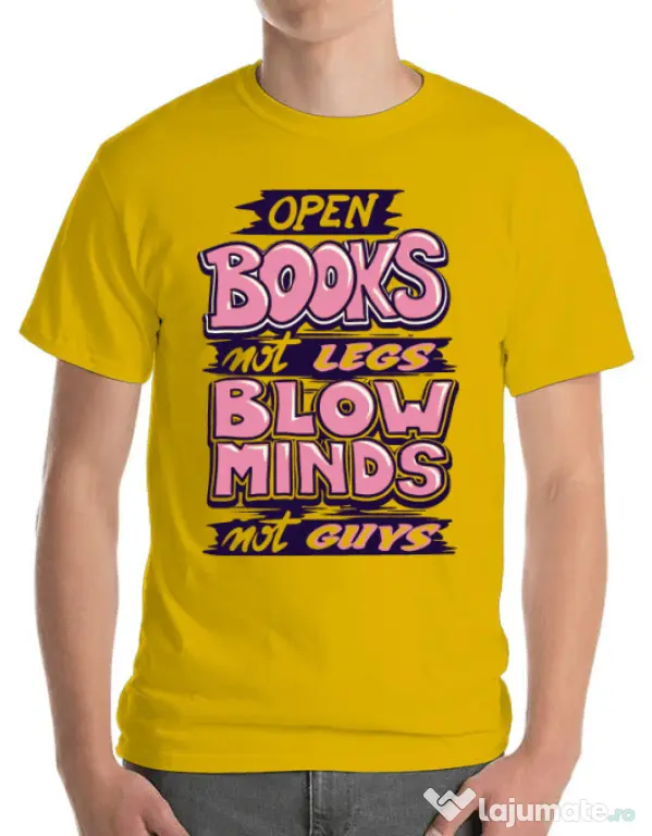 Tricou ADLER barbat Open books Galben