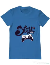 Tricou ADLER barbat Stay up late Albastru azuriu