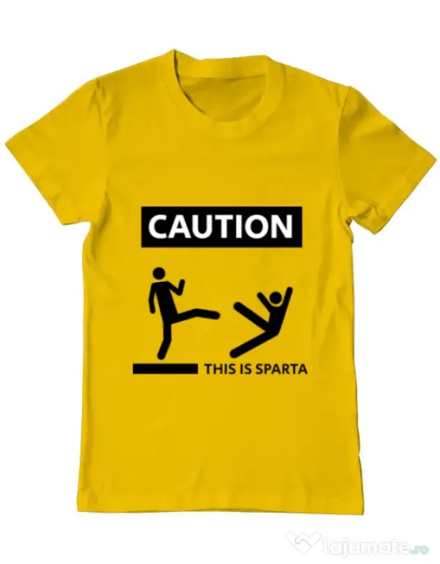 Tricou ADLER barbat This is Sparta Galben