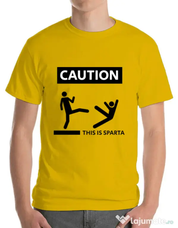 Tricou ADLER barbat This is Sparta Galben