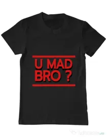 Tricou ADLER barbat U mad bro? Negru