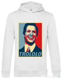 Hoodie barbat cu gluga Trololo Alb